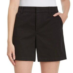 NEW Gloria Vanderbilt Women's 16 Mid Rise Stretch Twill Chino Shorts Black